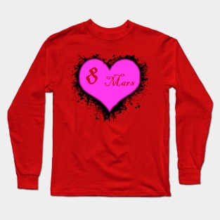 Today is international for women with a heart, love and pink elegance Long Sleeve T-Shirt